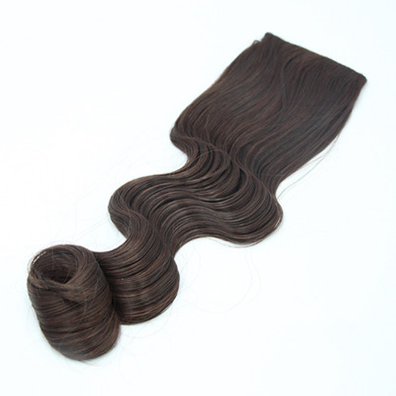 Flequillo de pelo de onda profunda para mujer, negro, marrón, accesorios para el cabello Vintage, estudio de fotografía: 8