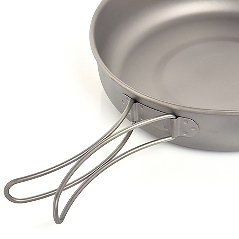 Padella in titanio WIDESEA con manico pieghevole padella da campeggio per campeggio tutto'aperto cottura escursionismo pentole portatili