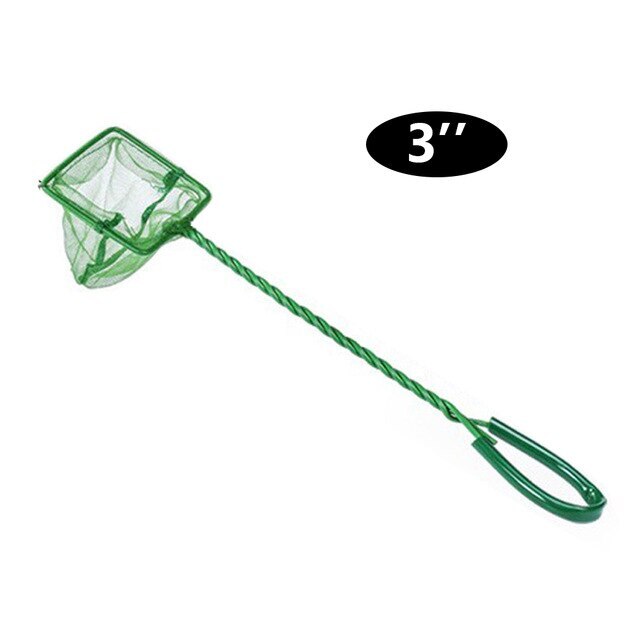 Mini Adjustable Fish Tank Catch Net Stainless Steel Shrimp Scoop Fish Scoop Round Square Pocket Shrimp Catching Net: size 3 1pc