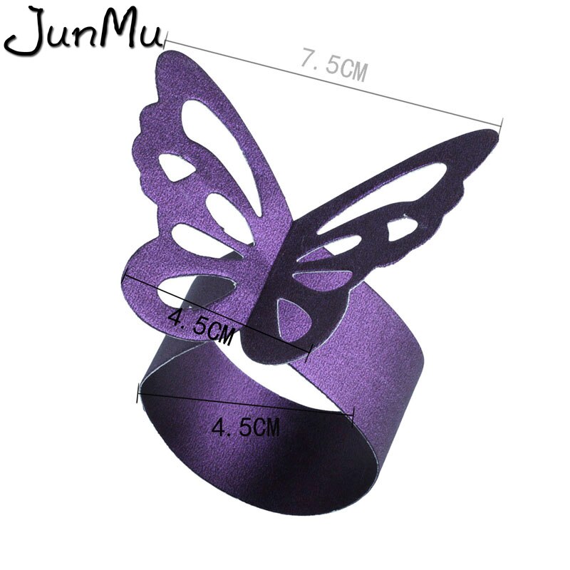 Butterfly Paper Servetringen Voor Bruiloft Decoratie Feestartikelen Diner Banket Tafel Decoratie Accessoires 50 Stks/partij