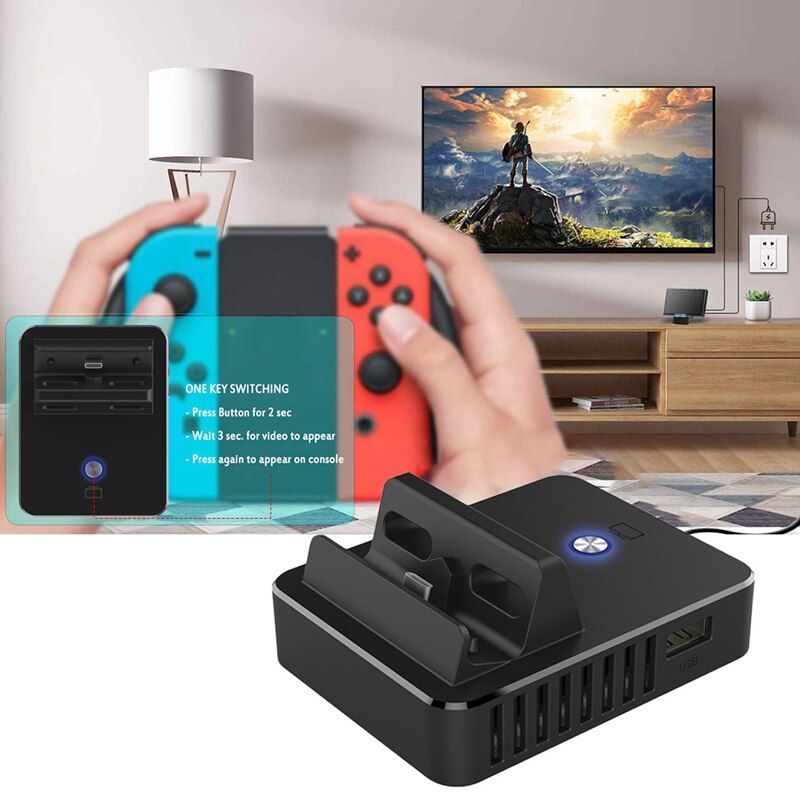 Charging Dock Station for Nintendo Switch HDMI Video Converter Base Switch Portable TV Base Converter