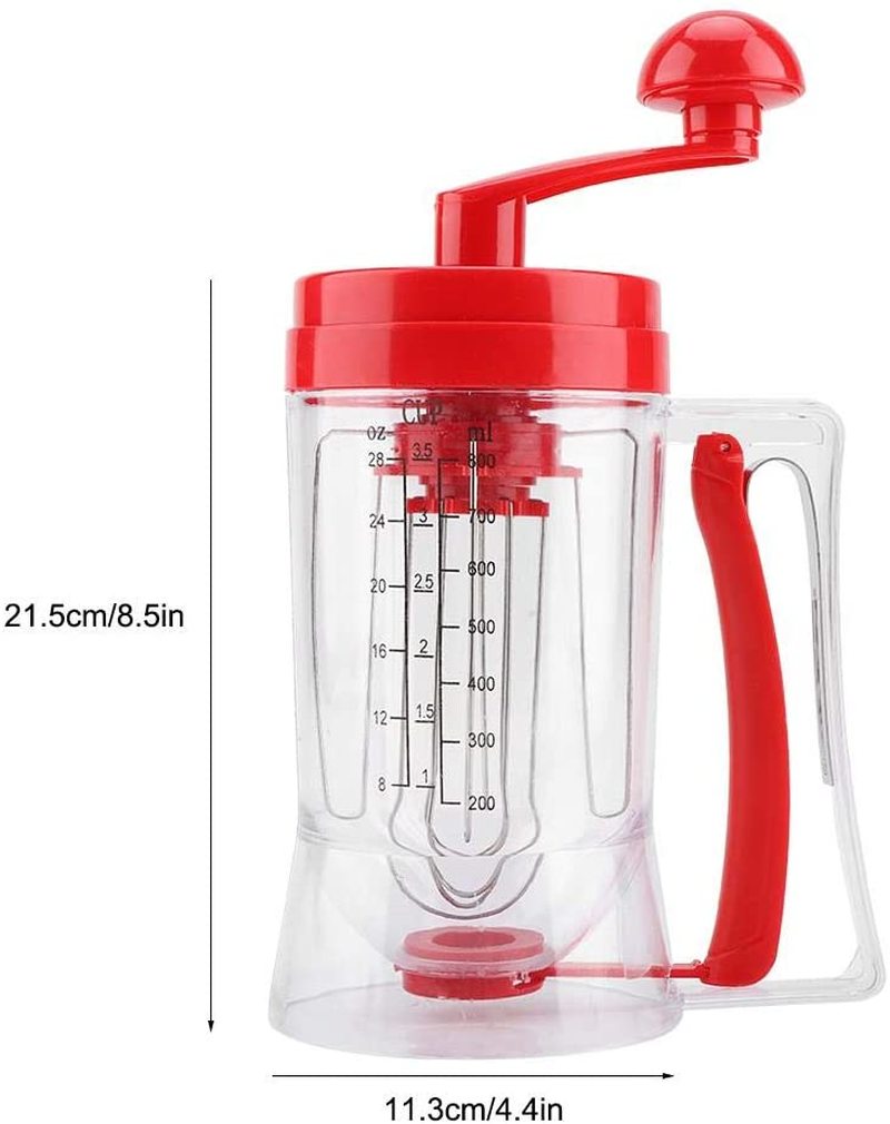 Handhållen manuell pannkaka cupcake smet mixer dispenser mixer maskin bakverktyg för att göra kakor våfflor bättre