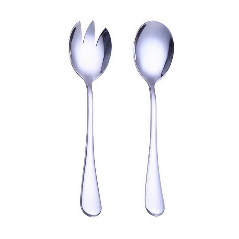 Tablewellware Gold Spoon Set steel cutlery Salad Fork Salad Spoon Stainless Steel Serving Spoon Set Unique Spoons: silver spoon fork