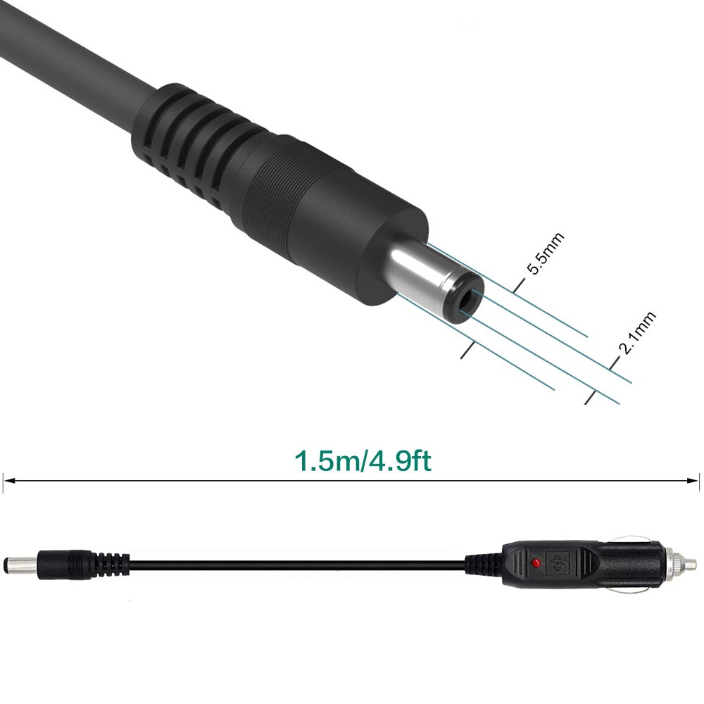 ALLPOWERS 12V 24V Ladekabel Zigarette Leichter Stecker Transfer zu DC 5521 Ladekabel für ALLPOWERS Tragbare Energie Bahnhof.