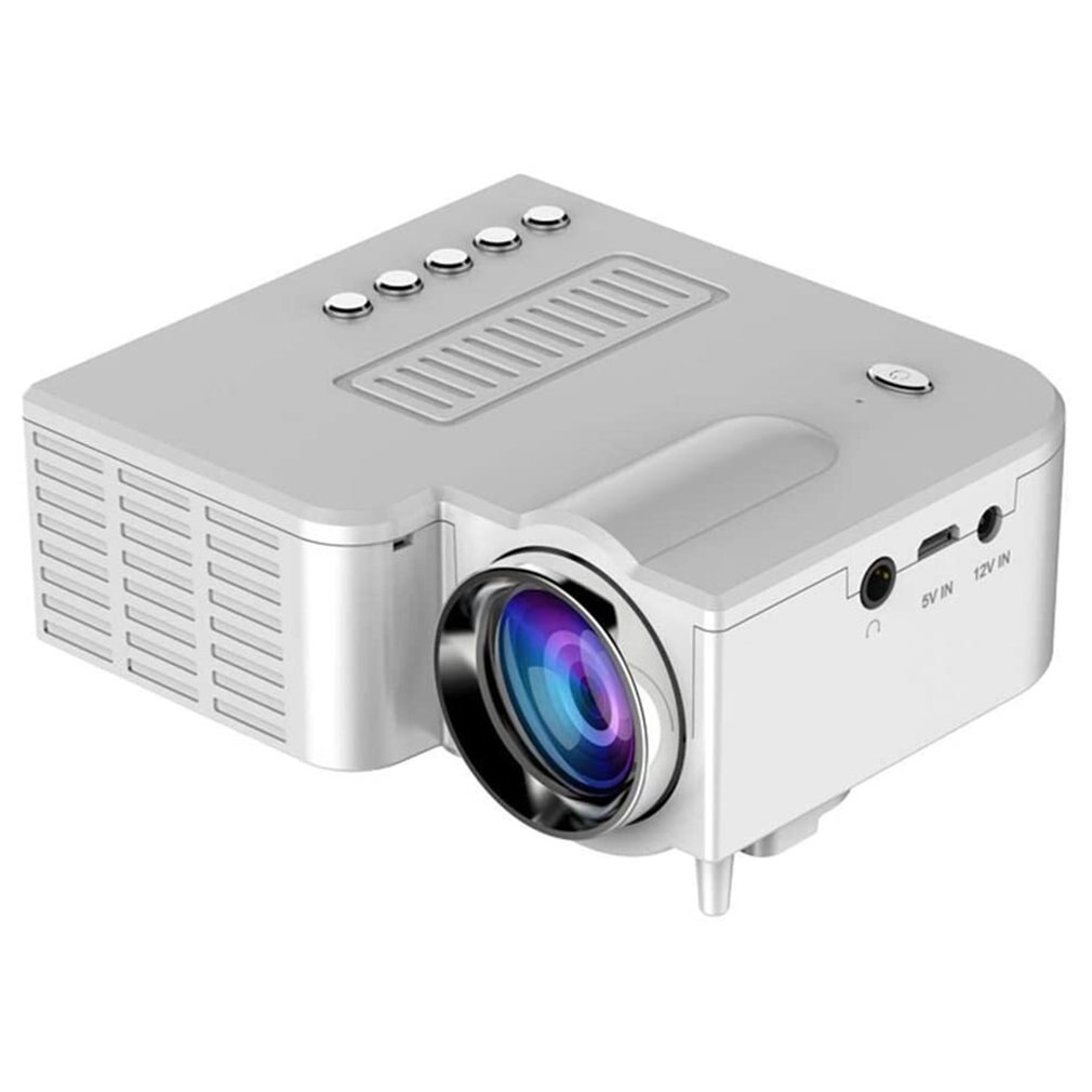 UC28 Mini projector HD Home 1080P Portable Home Theater Wired LED Projector LCD Display Technology for Conference System: White