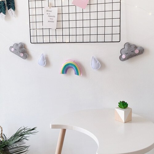 eins nordisch Wolke Regenbogen Neugeborenen Baby in sterben Krippe Kleinkind Zimmer Dekor Fotografie Requisiten Baby Schlafzimmer Dekoration Befriedung Spielzeug: grau1