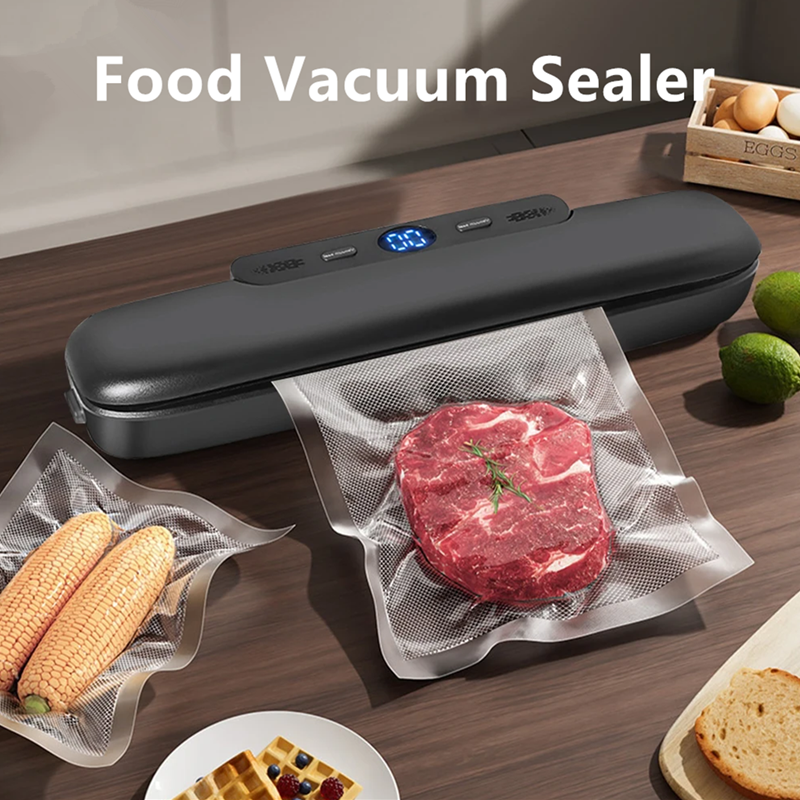 Vakuumierer, Verpackungsmaschine, Lebensmittel-Vakuumierer mit kostenlosen 10 Vakuumbeuteln, Vakuum-Lebensmittelversiegelung für Höhle Haushalt
