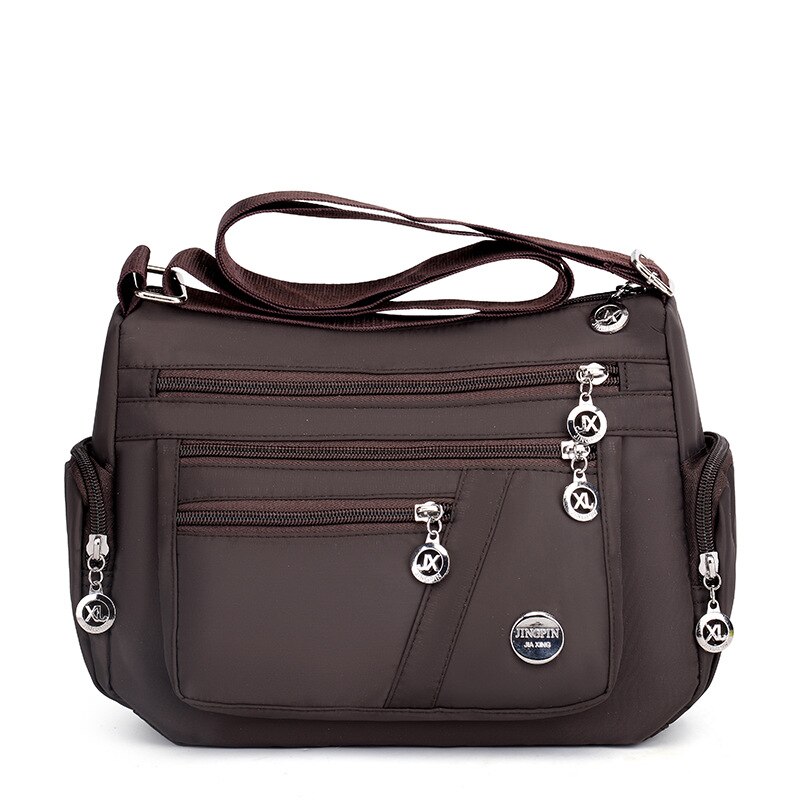 Vrouwelijke Multifunctionele Schoudertas Messenger Bag Mode Cross Body Bags Voor Vrouwen: Brown