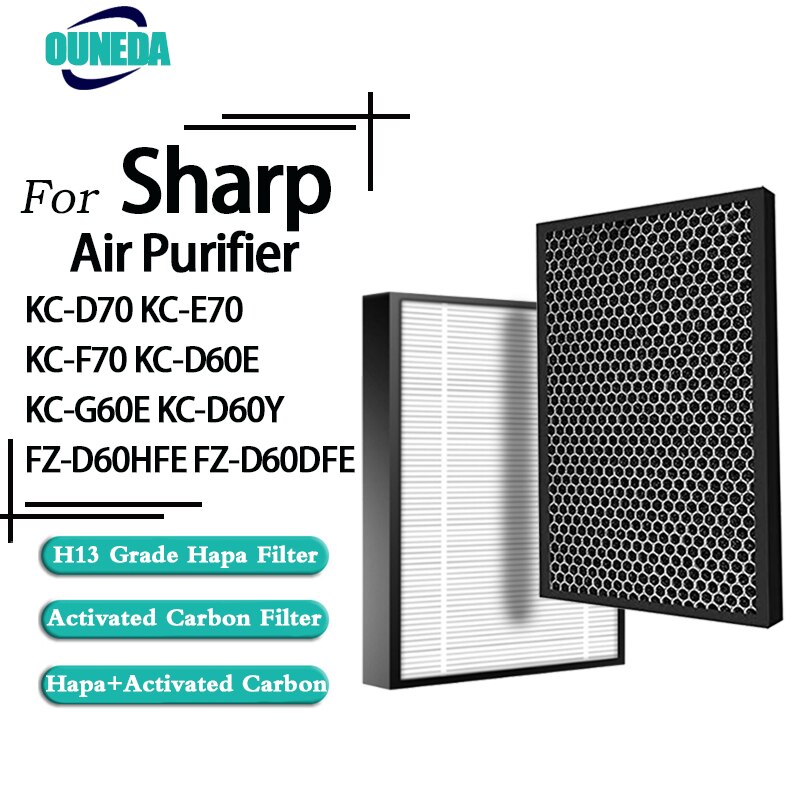 vhbw 2x HEPA Filter Vervanging voor Sharp FZ-D60HFE voor Luchtfilter