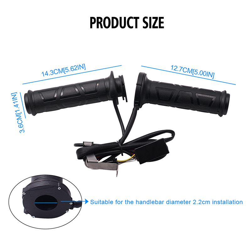 Manopole riscaldate a mano per moto Manopole modellate elettriche Scooter Ciclomotore Bar Scaldamani 22mm motocross vespa Maniglia hot grip regolabile