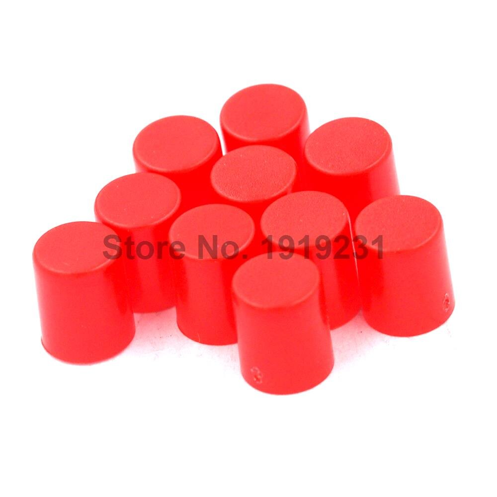 50PCS 8*8 Self-locking Switch Hat Red Round Size 6*7 Switch Hat