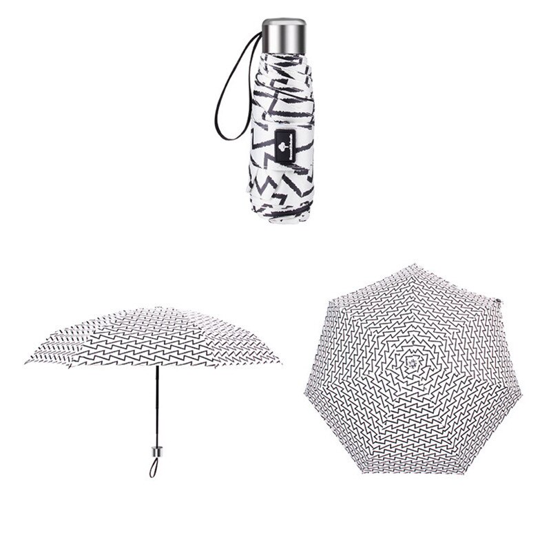 Parasol Vrouwen Reizen Mode Kleine Regen Pocket Waterdichte Mini Draagbare Meisjes Anti-Uv Opvouwbare Paraplu Paraplu Mini Umbre: Beige