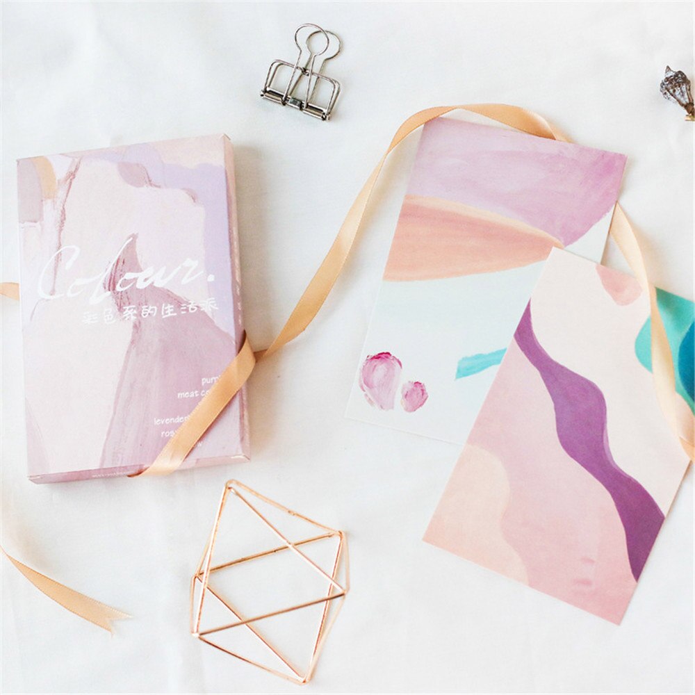 30 Uds. Tarjetas de felicitación creativas coloridas DE LA VIDA tarjeta de cumpleaños Sobre Carta juego de tarjetas de mensaje nota tarjeta carta Tarjeta de papel