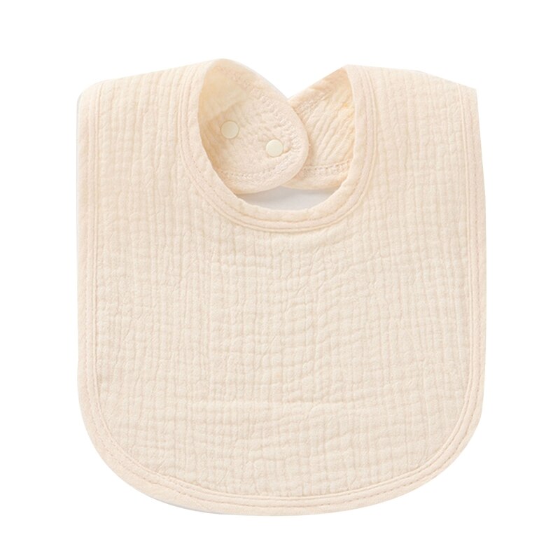 Babyvoeding Kwijlen Slabbetjes 4-Lagen Katoen Gaas Speeksel Handdoek Bandana Burp Doek: Pale yellow