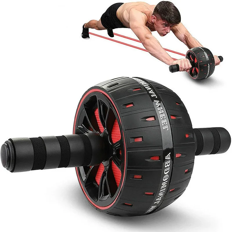 Gros rouleau Ab pour l'entraînement Abs, équipement d'exercice pour l'entraînement de base, rouleau de roue abdominale pour les muscles de la gymnastique à domicile