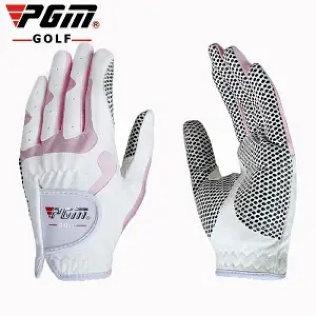 Pgm Vrouwen Golf Handschoenen Links En Rechts Hand Sport Golf Handschoenen Ademend Palm Bescherming Brand: white pink / 18