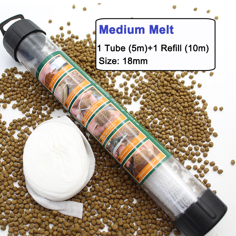 Carp Fishing Bait Boilies Bag Water Soluble PVA Mesh for Carp Coarse Feeder Fishing Boilie Bait Bag Tackle: 18mm - medium melt