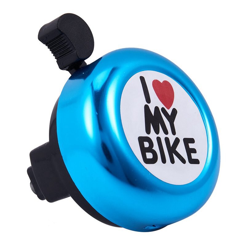 Cykelklokke - 'i like my bike'cykelhorn - højlydt cykelring i aluminium minicykeltilbehør til voksne mænd kvinder børn piger drenge b