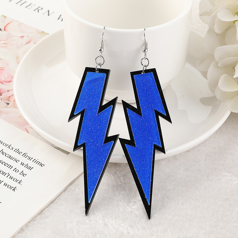 1 paar Blitz Reize Kreative Acryl Bunte Frau Baumeln Ohrringe Tropfen Ohrringe Für Mädchen Geburtstag