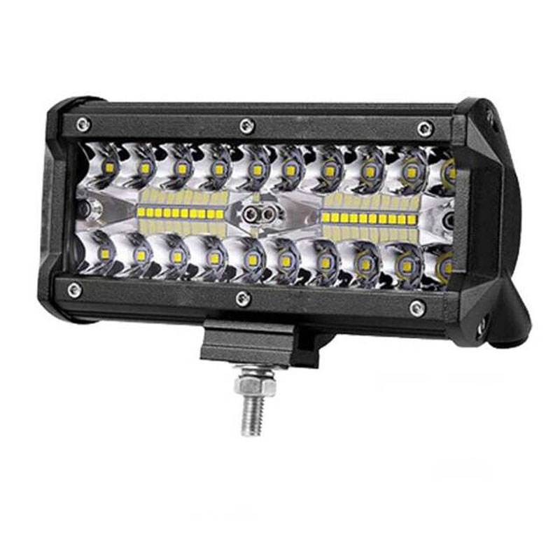 Led arbejdslys 7 " 12v led bjælker 144w led bar bil off road 4 x 4 oversvømmelse spotlight tilbehør til motorcykel suv atv traktor led rampe