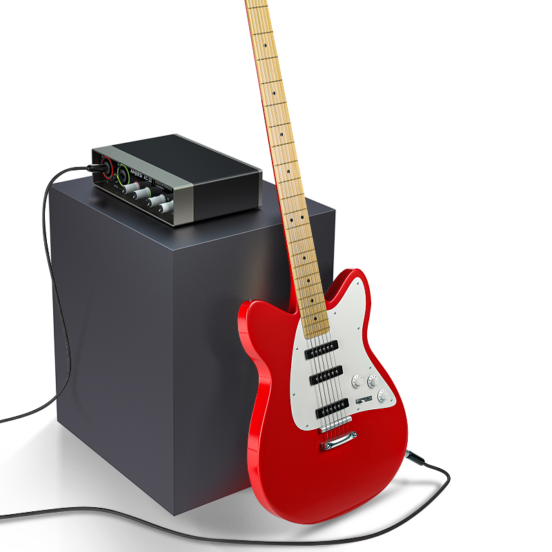 AC-22 USB External Audio Interface Sound Card With Monitoring Electric Guitar Music Live Recording Sound Card For Studio Singing