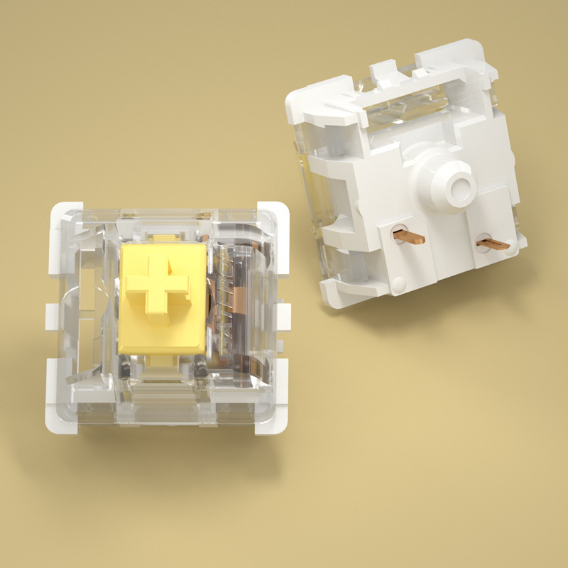 Gateron Switches Mechanical Keyboard KS-9 3 Pin Red Brown Blue Green White RGB Silent Clicky Linear Tactile Compatible Cherry MX: 3XL / Yellow