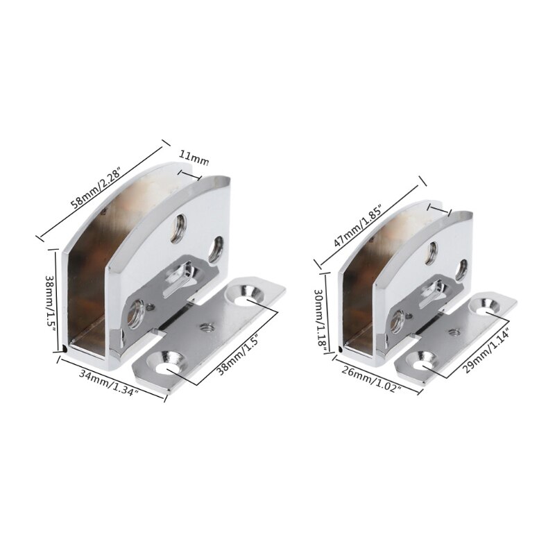 Forkromet glasdør hængsel skab skab port klemme møbler hardware 'lirunzu