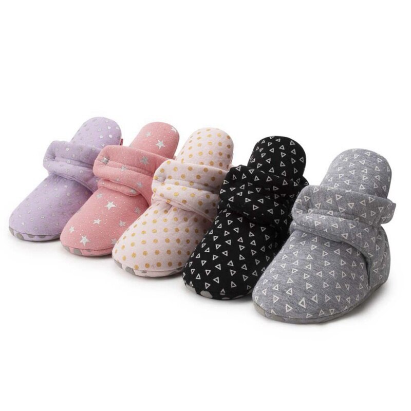 0-18m infantil do bebê meninas botas de neve inverno quente do bebê meninos sapatos de impressão berço de pelúcia tornozelo botas primeiro andando sapatos