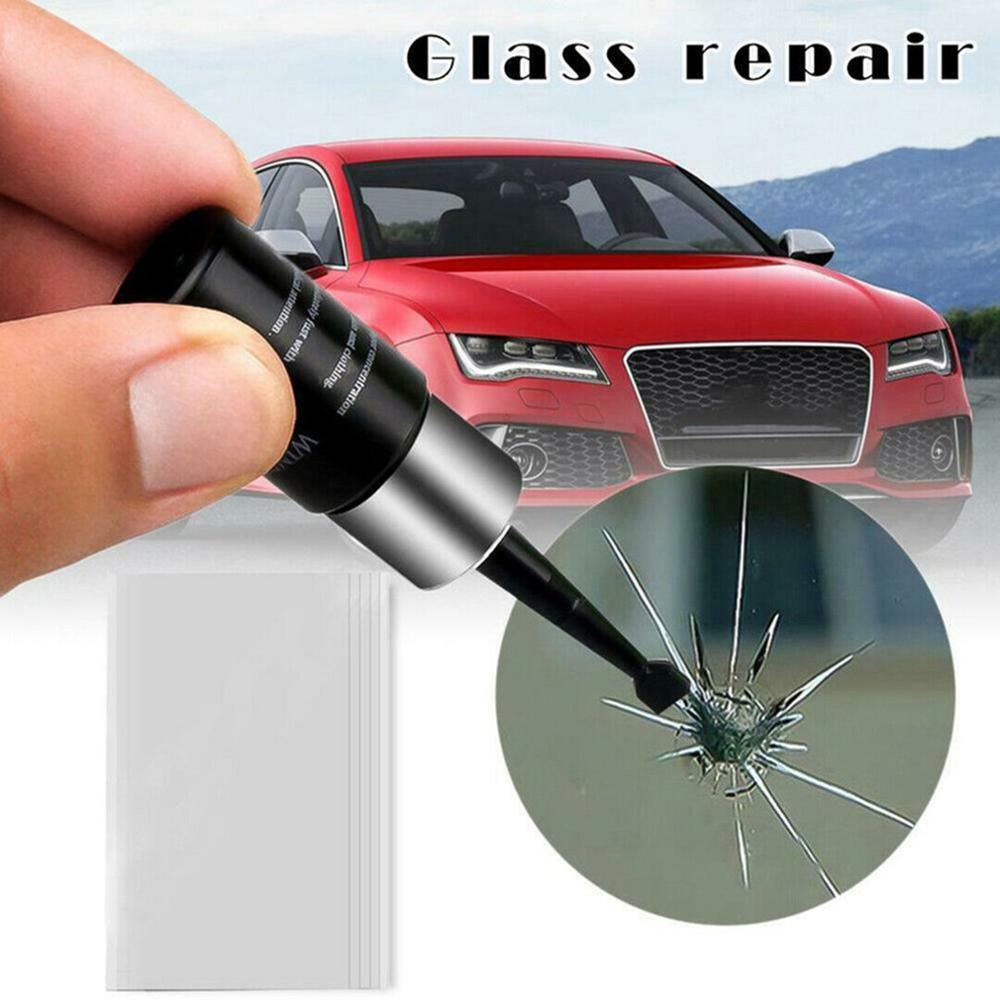 2pcs Auto Windshield Glass Chips Crack Resin Glue Universal Car Window Repair Kit Car Window Repair Polishing Fix Kit