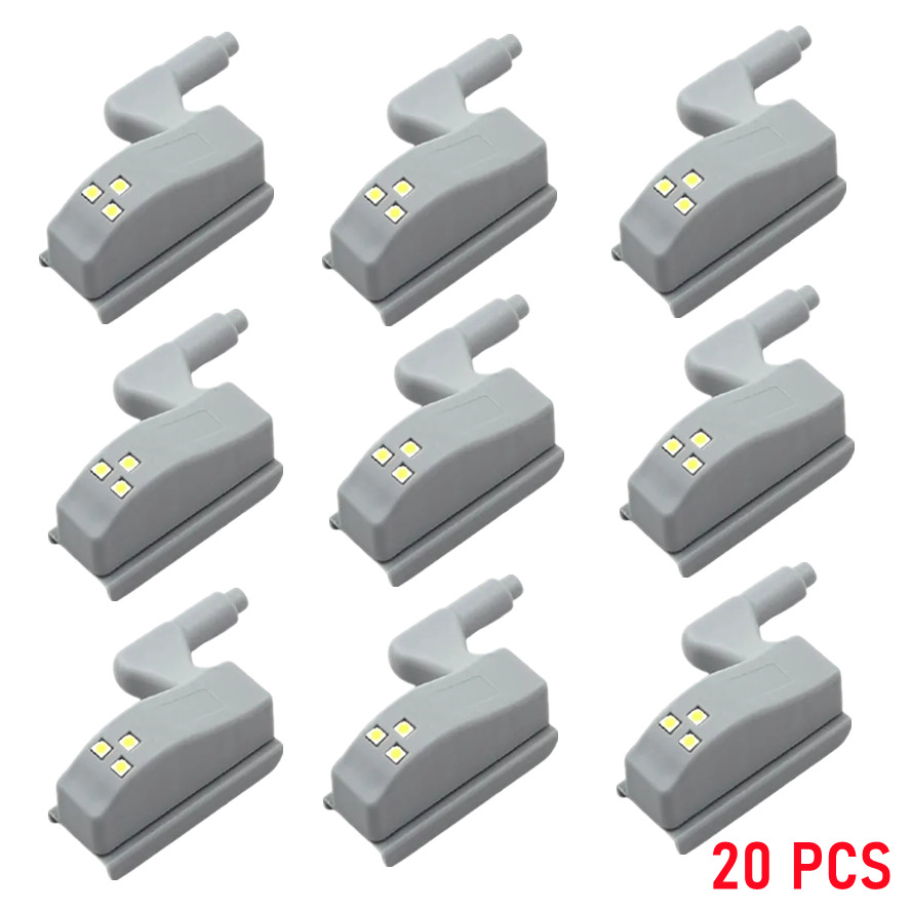 20 st led-lampa för innergångjärn, skåp, induktionslampor, garderob, skåp, sensorlampor, sovrum, kök, garderob, nattlampa, universal