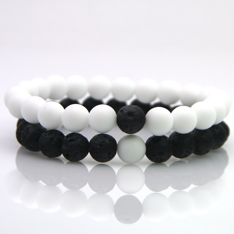 heiße herren-Armbinde Schwarz Perlen Armreifen &Ampere; Armbänder Handgemachten Schmuck Armbinde für Frauen oder Männer: HJT1275