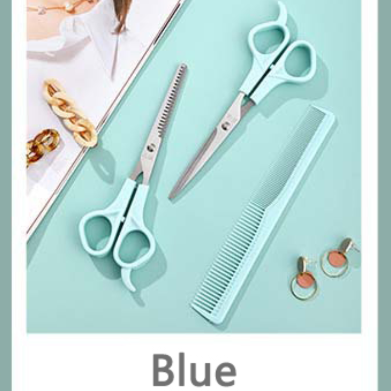 3 stks/set Salon Kappersscharen Kappers 6 Inch Schaar Kit Tool voor Snijden Dunner wordend Haar Kam Kapper Accessoires: Paars