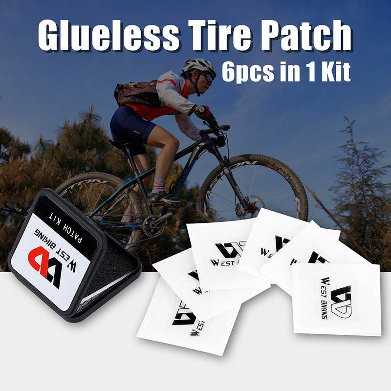 West biking cykel indre dæk patch reparationsværktøj cykel punktering reparation gummi patch mtb landevejscykel ingen lim hurtigt dæk reparationsværktøj