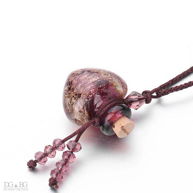 Soul Hanger Essentiële Olie Diffuser Fles Mini Urn Hartvormige Ketting Huisdier Crematie Asgrauw Aandenken Hond Kat Gedenkteken: Plum