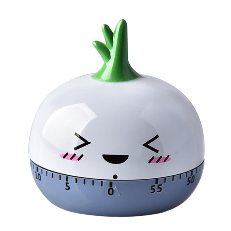 Cute Food Vegetables Alarm Clock Time Management Tool 60 Minute Wind Up Dial Mechanical Kitchen Timer: ONION