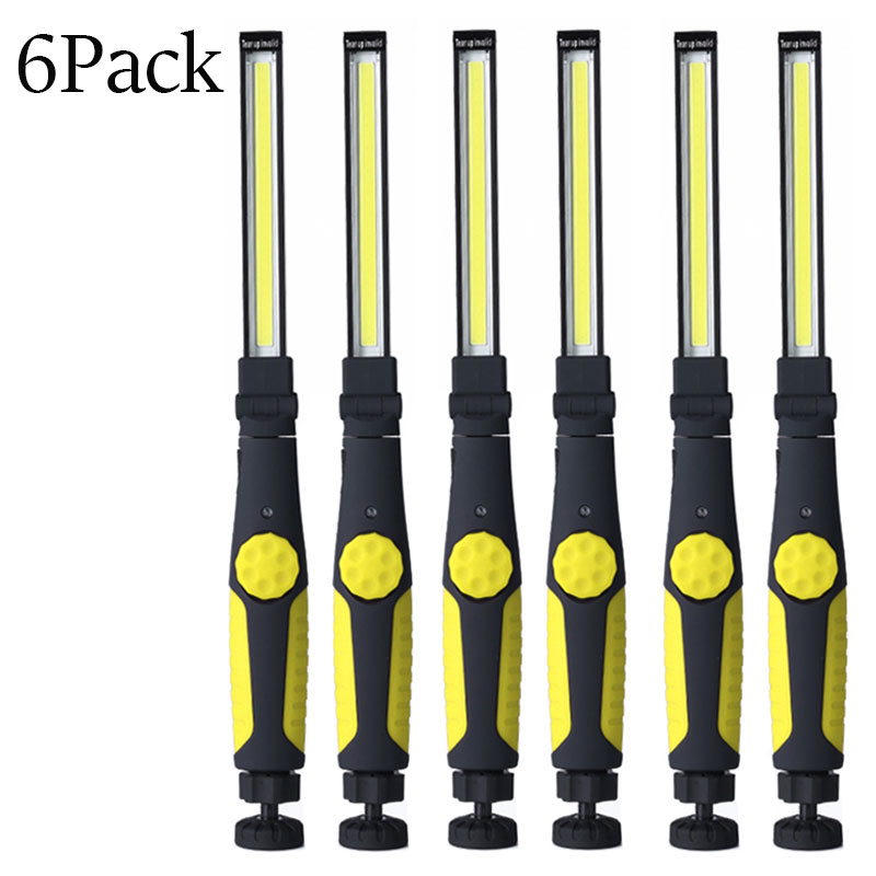 Lampe de poche pliante à Led pour le travail, bande Rechargeable, lumière d&#39;inspection magnétique, atelier de réparation de voiture, éclairage de torche, 1/3/6 paquets