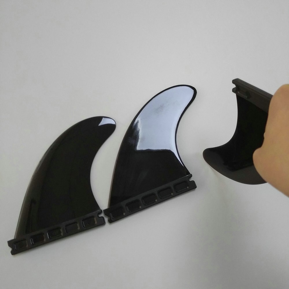 TPU Soft Plastic Surfboard Fin FCS/Future Base Sorf Fins Black Future FCS Plastic Soft Fin Flexible Tri Fins 3pc/set: Future Base