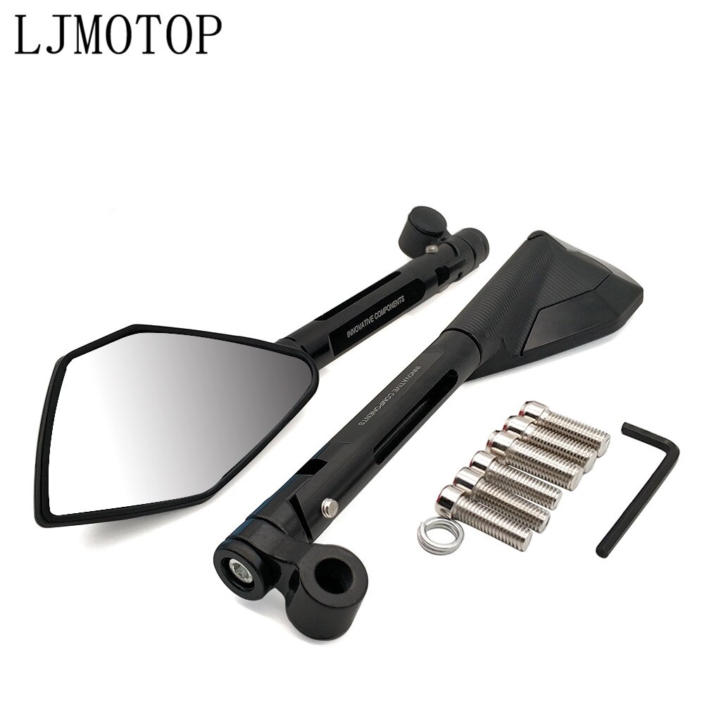 Rétroviseurs de rétroviseur pour Moto | Suzuki GSXR 600 750 1000 K1 K2 K3 K4 K5 K6 K7 K8 K9: Black
