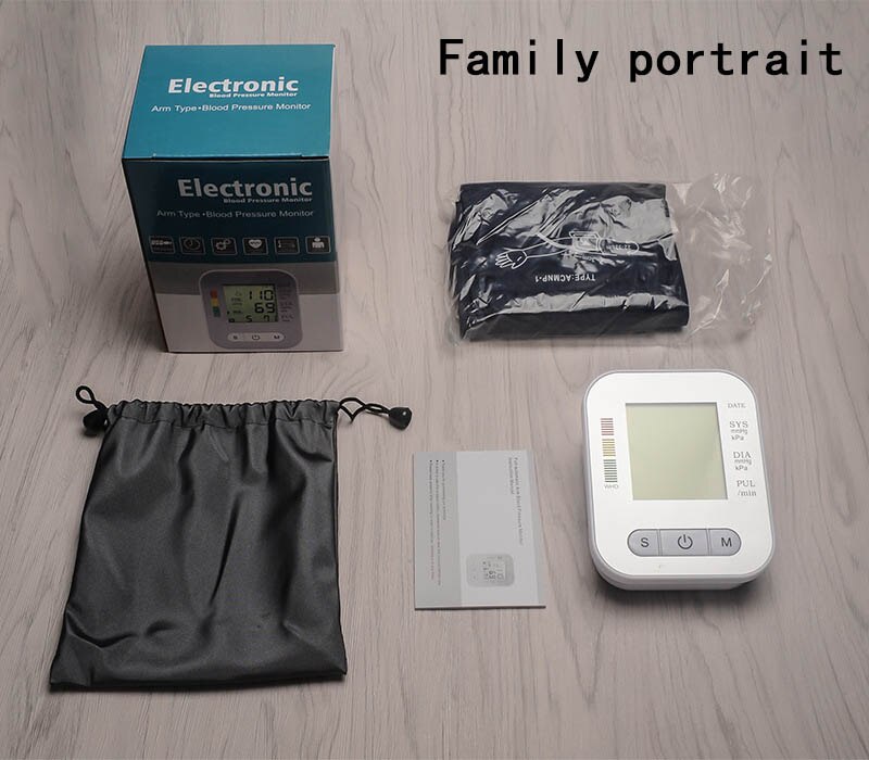 Gezondheid Amy Bloeddrukmeter Monitor Full-Automatische Puls Machine Hartslag Test Bovenarm Meten Bloeddrukmeter Tonometer: no voice  with box