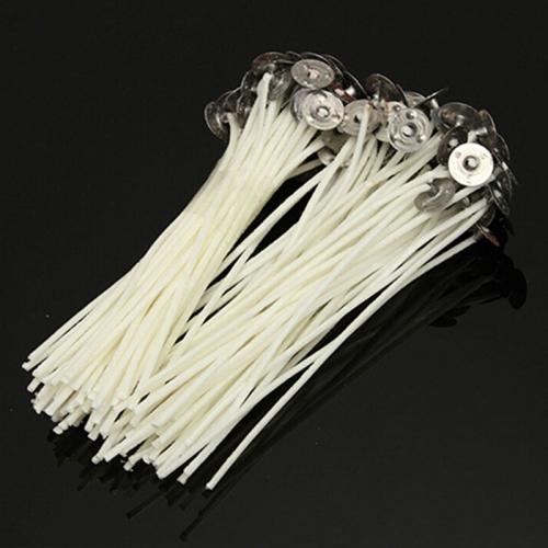 30 Pcs Candle Wicks Cotton Core Waxed with Sustainer for Candle Making: Default Title