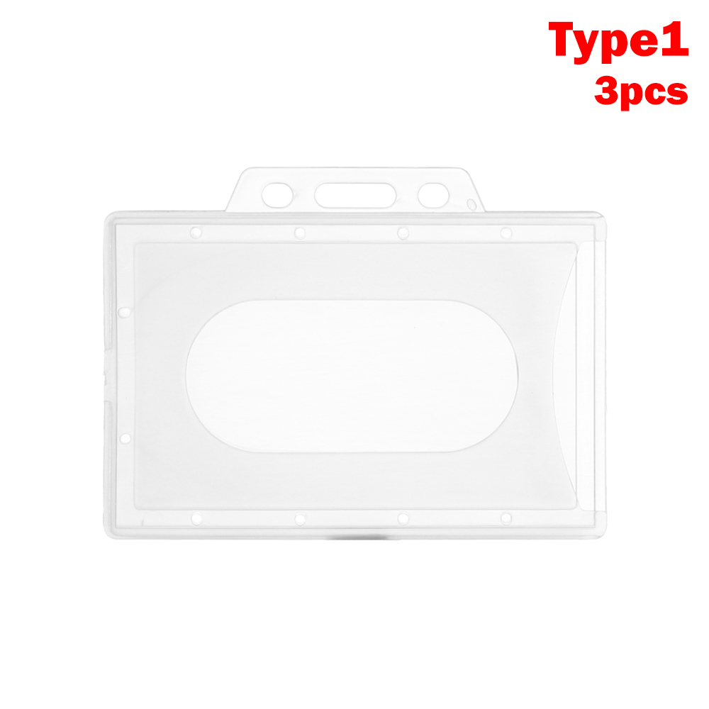 1/3 stk akryl plast multi-brug hård plast badge arbejde id-kortholder beskytter cover cover id-kortholder nyttig: Type 1- 3 stk