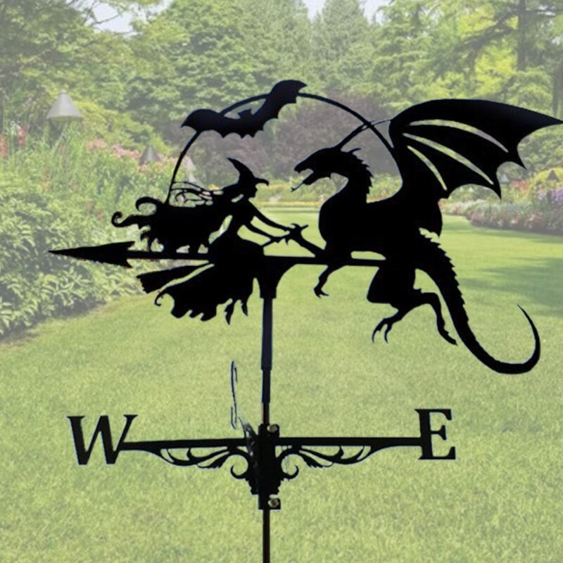 Spray Paint Gardening Garden Decoration Sign Weather Vane Retro Farm Scene Garden Stake Weathervane Measuring H051