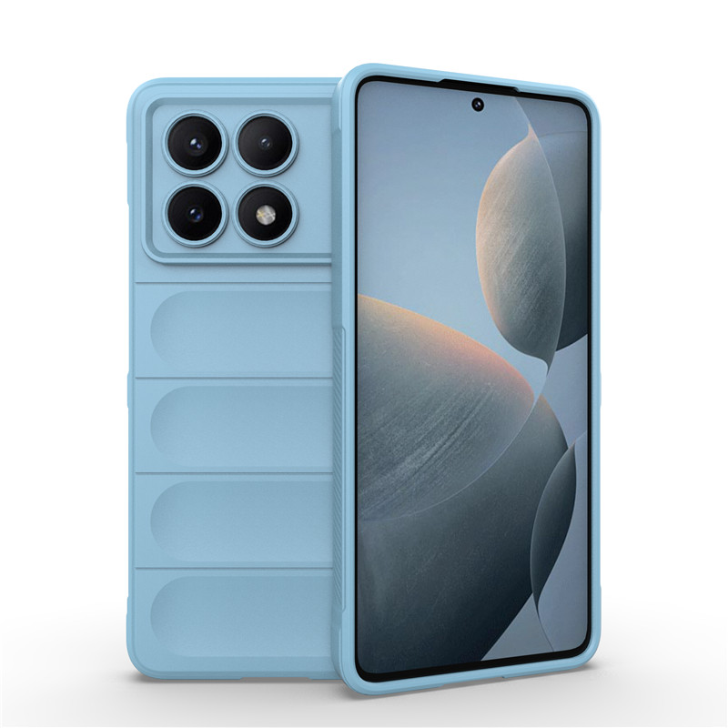 Para Xiaomi Poco X6 Pro Funda Poco X7 Pro X6 C65 M6 Pro 4G Funda de silicona suave Fundas protectoras para teléfono para Poco X6 Funda: Lona / LIGHT BLUE