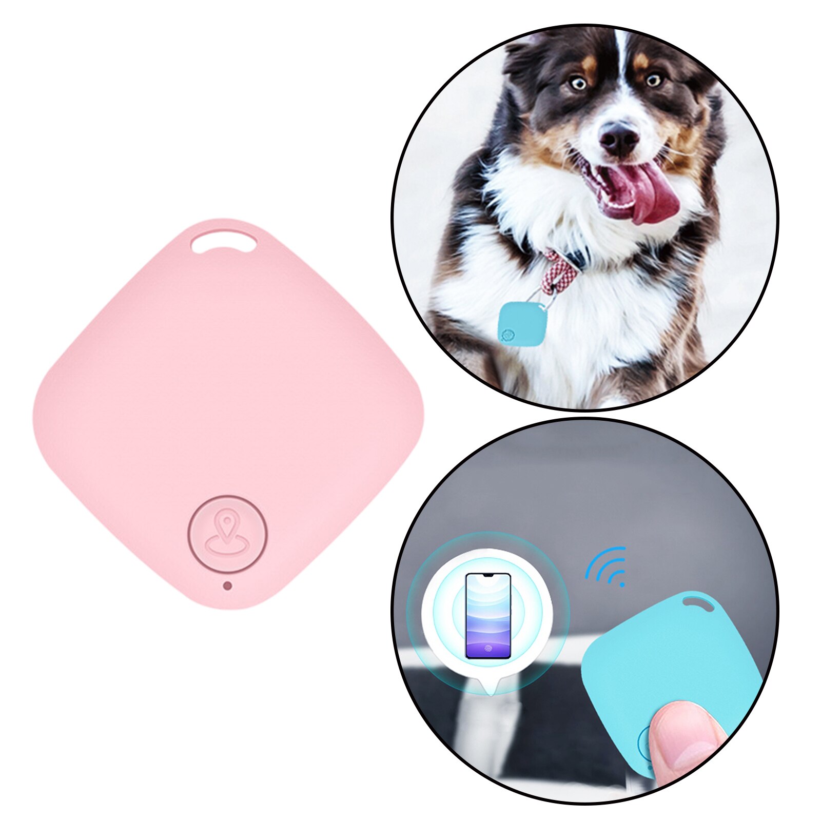 Wireless Bluetooth Tracker Anti Lost App Control Key Finder per motocicli tablet chiavi Pet Kids Small Thin Compact: Colore rosa