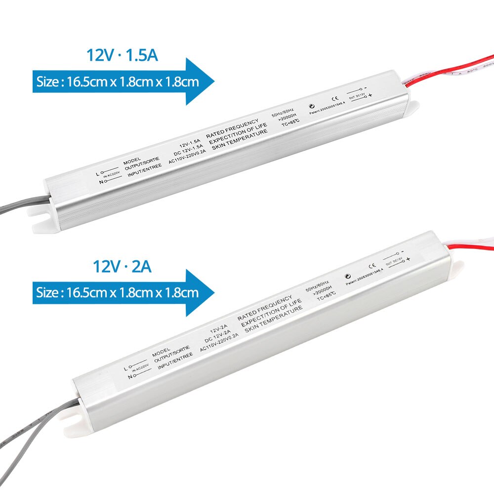 12V LED Transformator Voeding Switch Adapter AC 110 V-220 V 1.5A 3A 5A LED Driver Ultra dunne Voeding voor Led Strip Verlichting