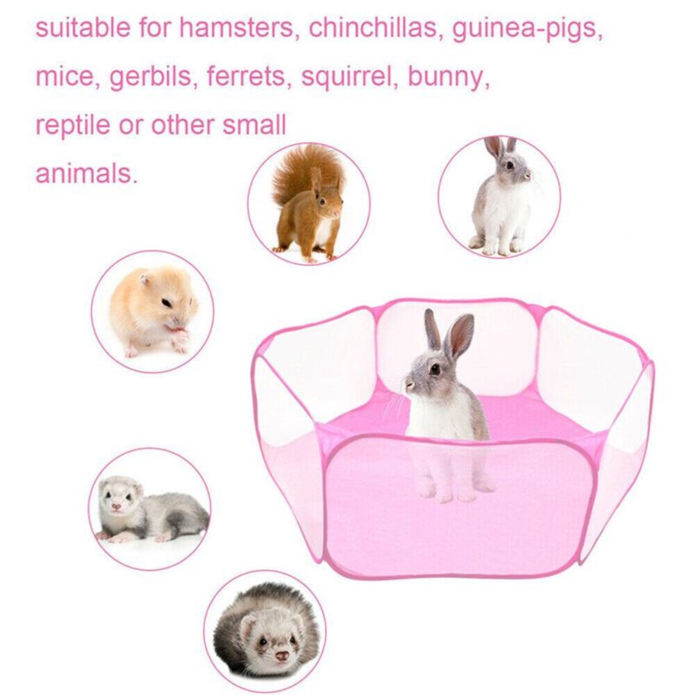 Portable Pet Playpen Pop Open Indoor / Outdoor Small Animal Cage Game Playground Fence for Hamster Chinchillas And Guinea- Pigs