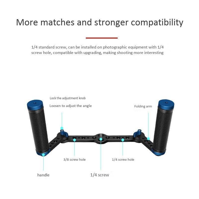 Dual Handvat Grip Camera Stabilizer Drie-Assige Gimbal Fotografie Accessoires Ondersteuning Multi-Hoek Conversie