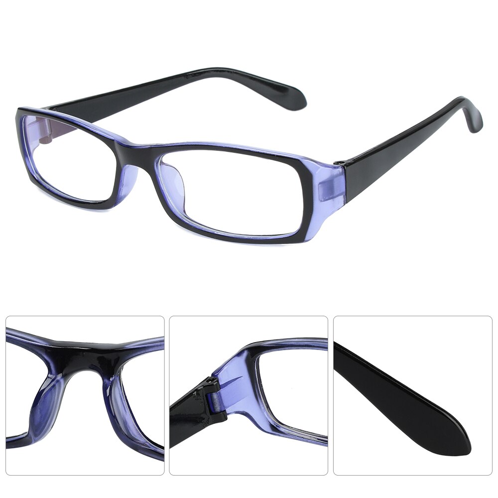 Blue Light Blocking Square Frames Reading Glasses Clear Lens Computer Eyeglasses Unisex Classic UV400 Flat Mirror