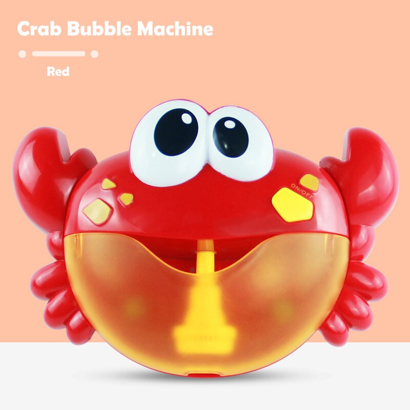 Bubble Crab Bath Toy Bubble Machine Crabs Frog Music Bathtub Soap Automatic Bubble Maker Bathroom for Toddlers Baby Kid Toy: Crab With Box