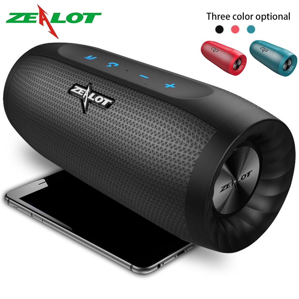 ZEALOT S16 Bluetooth Speaker Portable Soundbar Wireless Outdoor High Power Waterproof Subwoofer TF Card Slot Mic Speaker колонка